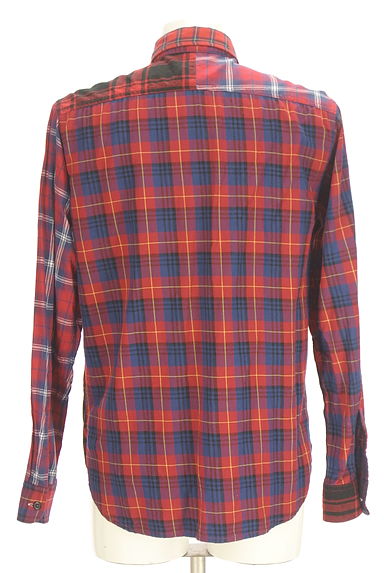 クリックで大画像表示 Hollywood Ranch Market(ハリウッドランチマーケット)の古着「GAIJIN MADE チェック柄切替シャツ(カジュアルシャツ)」大画像2へ