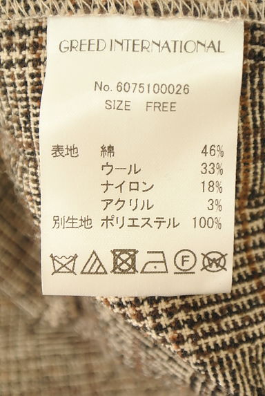クリックで大画像表示 GREED INTERNATIONAL(グリードインターナショナル)の古着「前後Vネックチェック柄ブラウス(ブラウス)」大画像5へ