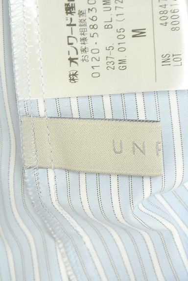 クリックで大画像表示 UNFILO(アンフィーロ)の古着「ストライプ柄バンドカラーブラウス(ブラウス)」大画像6へ