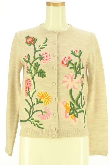 クリックで大画像表示 49av.Junko Shimada(49アヴェニュージュンコシマダ)の古着「花柄刺しゅうニットカーディガン(カーディガン・ボレロ)」大画像1へ