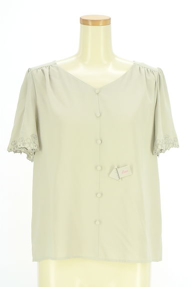 クリックで大画像表示 LAISSE PASSE(レッセパッセ)の古着「刺しゅう入りスリーブブラウス(ブラウス)」大画像4へ