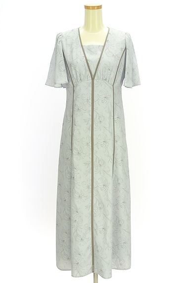 PROPORTION BODY DRESSING（プロポーションボディドレッシング）の古着「花柄パイピングワンピース（ワンピース・チュニック）」大画像１へ