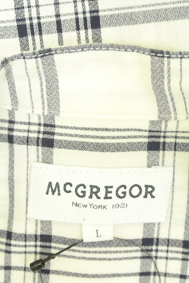 クリックで大画像表示 McGREGOR(マックレガー)の古着「チェック柄バンドカラーシャツ(カジュアルシャツ)」大画像6へ