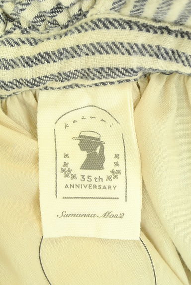 クリックで大画像表示 Samansa Mos2(サマンサモスモス)の古着「KAZUMI×Samansa Mos2 ストライプ柄サロペットスカート(キャミワンピース)」大画像6へ