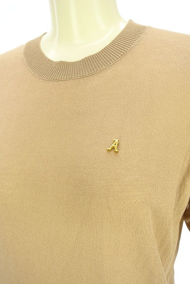 クリックで大画像表示 Apuweiser riche(アプワイザーリッシェ)の古着「半そでシアーニットトップス(ニット)」大画像4へ