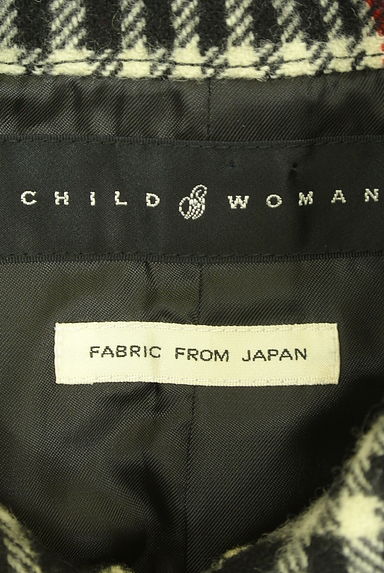 クリックで大画像表示 CHILD WOMAN(チャイルドウーマン)の古着「チェック柄ウールロングコート(コート)」大画像6へ