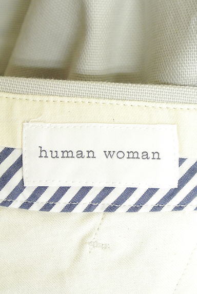 クリックで大画像表示 HUMAN WOMAN(ヒューマンウーマン)の古着「センタープレスワイドテーパードパンツ(パンツ)」大画像6へ
