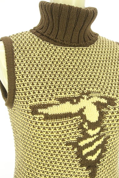 クリックで大画像表示 TRUSSARDI(トラサルディ)の古着「ノースリタートルネックニットトップス(ニット)」大画像4へ