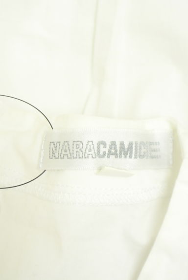 クリックで大画像表示 NARA CAMICIE(ナラカミーチェ)の古着「花刺しゅう入りバイカラーブラウス(カットソー・プルオーバー)」大画像6へ