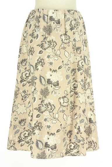 クリックで大画像表示 Laura Ashley(ローラアシュレイ)の古着「リネン混花柄ミモレスカート(ロングスカート・マキシスカート)」大画像2へ