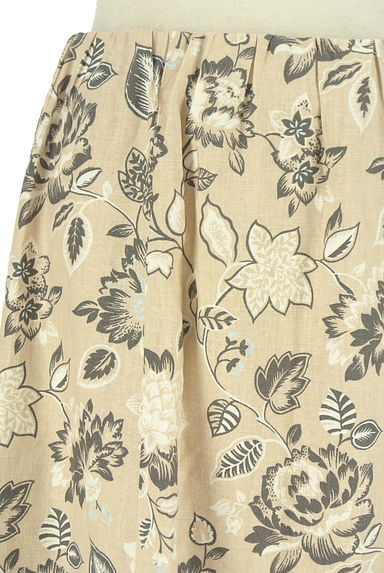 クリックで大画像表示 Laura Ashley(ローラアシュレイ)の古着「リネン混花柄ミモレスカート(ロングスカート・マキシスカート)」大画像4へ