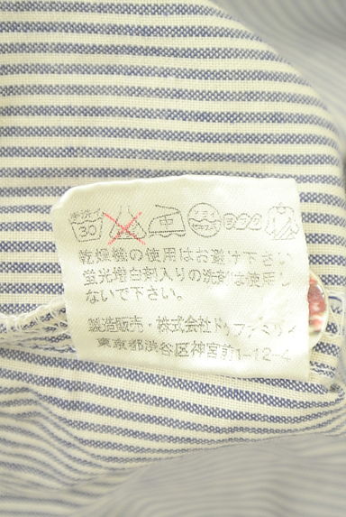 クリックで大画像表示 DO!FAMILY(ドゥファミリー)の古着「ストライプ柄シャツワンピース(ワンピース・チュニック)」大画像5へ