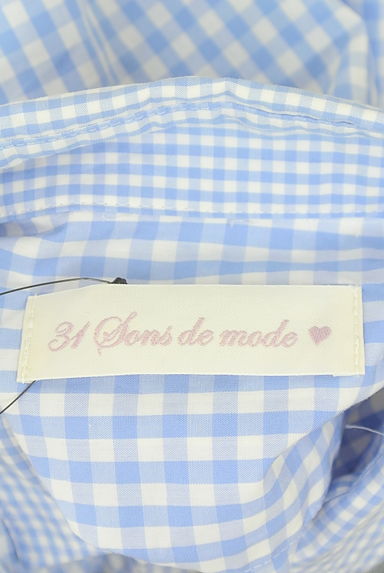 31 Sons de mode（トランテアン ソン ドゥ モード）の古着「ギンガムチェック柄シャツ（カジュアルシャツ）」大画像６へ