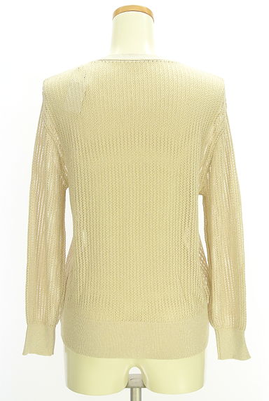 PROPORTION BODY DRESSING（プロポーションボディドレッシング）の古着「ラメ混透かし編みニットカーディガン（カーディガン・ボレロ）」大画像２へ