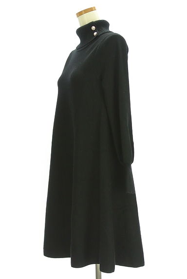 クリックで大画像表示 PROPORTION BODY DRESSING(プロポーションボディドレッシング)の古着「金縁パールボタンタートルニットワンピース(ワンピース・チュニック)」大画像3へ