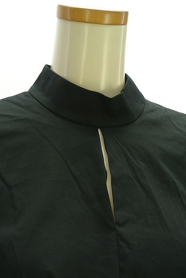 DOUBLE STANDARD CLOTHING（ダブルスタンダードクロージング）の古着「背中開きスタンドカラーシャーリングブラウス（カットソー・プルオーバー）」大画像４へ