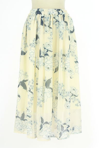 クリックで大画像表示 ROSE BUD(ローズバッド)の古着「花柄ロングシフォンスカート(スカート)」大画像1へ