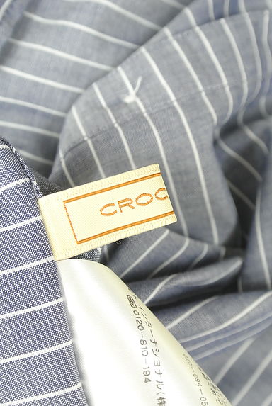 クリックで大画像表示 Crocodile(クロコダイル)の古着「バンドカラーボーダーブラウス(ブラウス)」大画像6へ