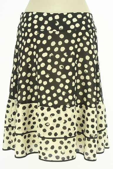 クリックで大画像表示 TO BE CHIC(トゥービーシック)の古着「ドット柄シフォンフリル膝丈スカート(スカート)」大画像2へ