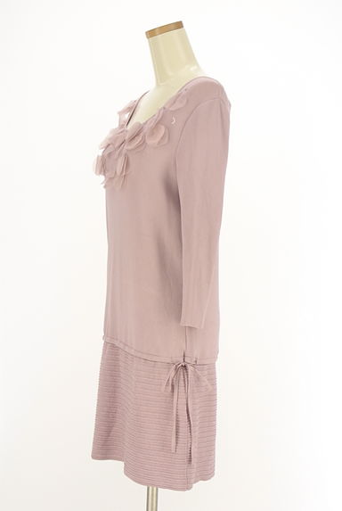 TO BE CHIC（トゥービーシック）の古着「シフォン付き8分袖ニットチュニック（ワンピース・チュニック）」大画像３へ