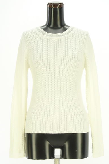 クリックで大画像表示 PROPORTION BODY DRESSING(プロポーションボディドレッシング)の古着「ケーブル編みニットトップス(ニット)」大画像1へ