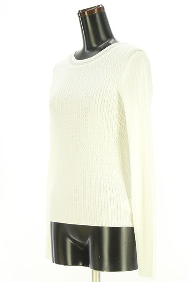 クリックで大画像表示 PROPORTION BODY DRESSING(プロポーションボディドレッシング)の古着「ケーブル編みニットトップス(ニット)」大画像3へ