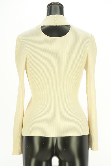 クリックで大画像表示 PROPORTION BODY DRESSING(プロポーションボディドレッシング)の古着「背中オープンモックネックリブニットトップス(ニット)」大画像2へ