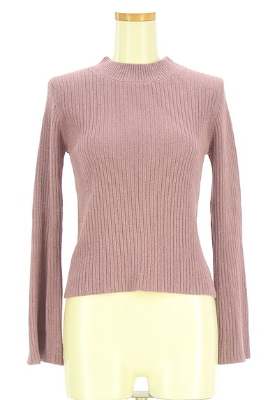 クリックで大画像表示 PROPORTION BODY DRESSING(プロポーションボディドレッシング)の古着「ラメ混モックネックリブニットトップス(ニット)」大画像1へ