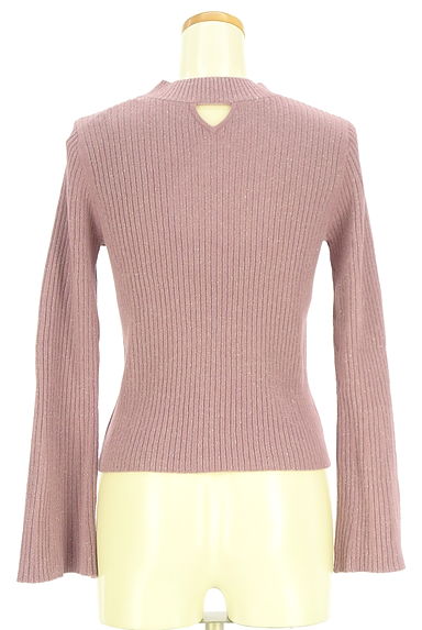 クリックで大画像表示 PROPORTION BODY DRESSING(プロポーションボディドレッシング)の古着「ラメ混モックネックリブニットトップス(ニット)」大画像2へ