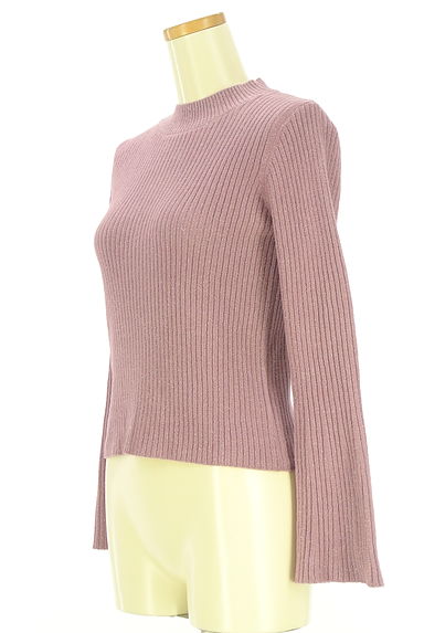 クリックで大画像表示 PROPORTION BODY DRESSING(プロポーションボディドレッシング)の古着「ラメ混モックネックリブニットトップス(ニット)」大画像3へ