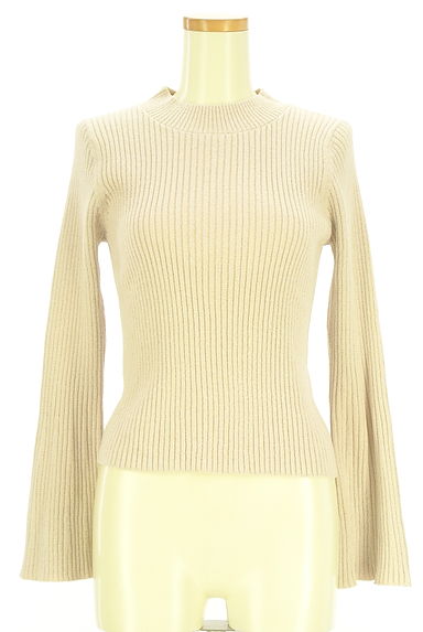 クリックで大画像表示 PROPORTION BODY DRESSING(プロポーションボディドレッシング)の古着「ラメ混モックネックリブニットトップス(ニット)」大画像1へ