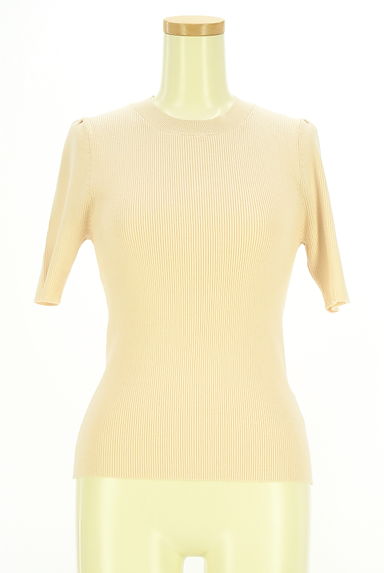 クリックで大画像表示 PROPORTION BODY DRESSING(プロポーションボディドレッシング)の古着「半そでリブニットトップス(ニット)」大画像1へ