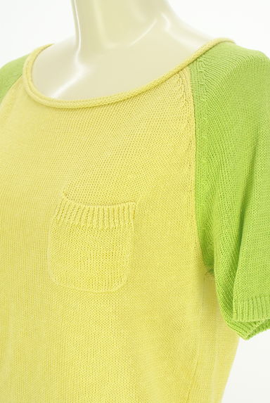クリックで大画像表示 49av.Junko Shimada(49アヴェニュージュンコシマダ)の古着「半袖ラグランニットトップス(ニット)」大画像4へ