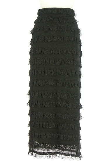 クリックで大画像表示 PROPORTION BODY DRESSING(プロポーションボディドレッシング)の古着「ボーダーフリルロングタイトスカート(ロングスカート・マキシスカート)」大画像2へ