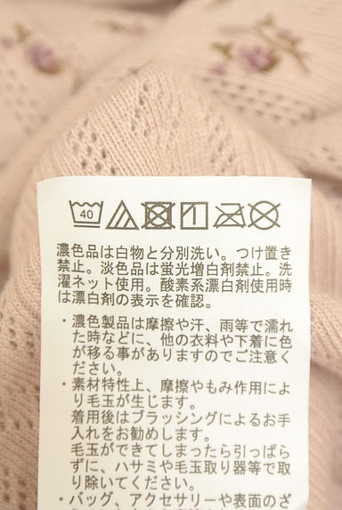 クリックで大画像表示 earth music&ecology(アースミュージック&エコロジー)の古着「レースVネック花柄メッシュカットソー(カットソー・プルオーバー)」大画像5へ