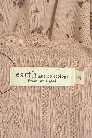 クリックで大画像表示 earth music&ecology(アースミュージック&エコロジー)の古着「レースVネック花柄メッシュカットソー(カットソー・プルオーバー)」大画像6へ
