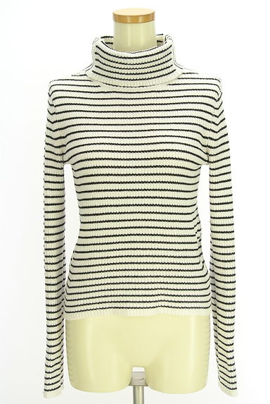 クリックで大画像表示 MOUSSY(マウジー)の古着「タートルネックボーダーニット(ニット)」大画像1へ