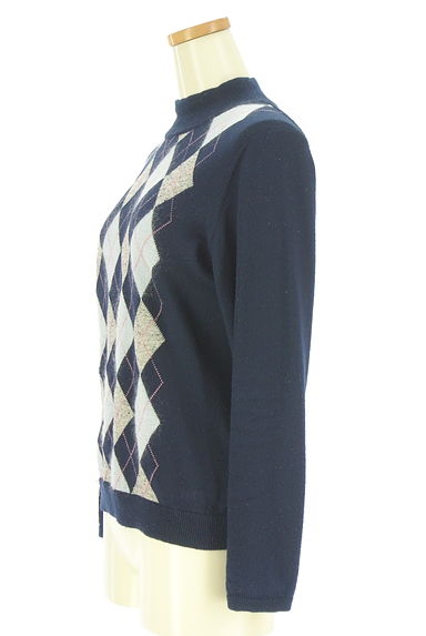 DAKS（ダックス）の古着「アーガイルチェックハイネックニット（ニット）」大画像３へ