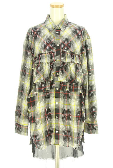 DIESEL（ディーゼル）の古着「ラインストーン付きロングフリルブラウス（ブラウス）」大画像１へ