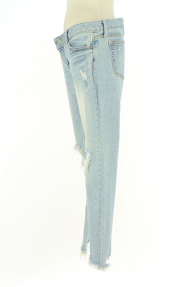 MOUSSY（マウジー）の古着「ダメージ加工ローライズテーパードデニム（デニムパンツ）」大画像３へ