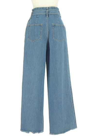 MOUSSY（マウジー）の古着「ベルト付きハイウエストワイドデニム（デニムパンツ）」大画像２へ