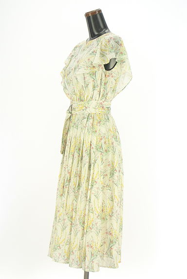 LAISSE PASSE（レッセパッセ）の古着「ベルト付き花柄シフォンロングワンピース（ワンピース・チュニック）」大画像３へ