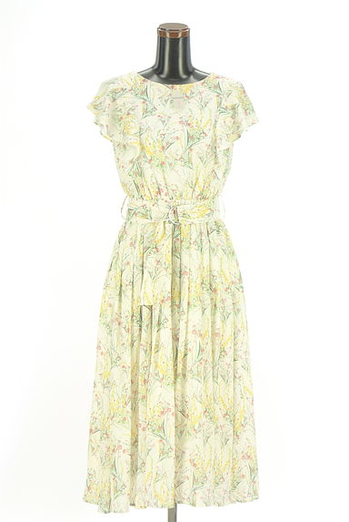 LAISSE PASSE（レッセパッセ）の古着「ベルト付き花柄シフォンロングワンピース（ワンピース・チュニック）」大画像４へ