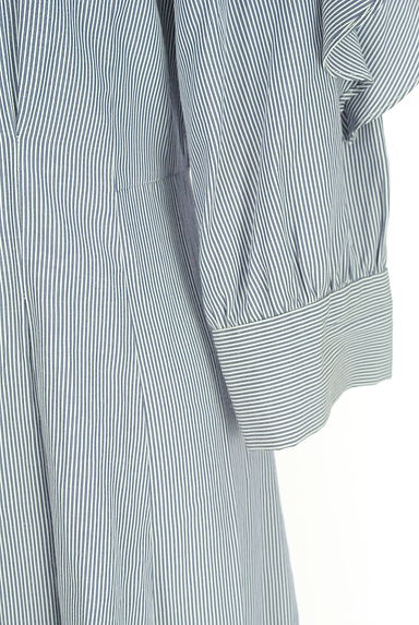 クリックで大画像表示 JILL by JILLSTUART(ジルバイジルスチュアート)の古着「スキッパーストライプロングシャツワンピース(ワンピース・チュニック)」大画像5へ
