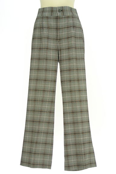 クリックで大画像表示 green label relaxing(グリーンレーベル リラクシング)の古着「チェック柄ウール混パンツ(パンツ)」大画像1へ