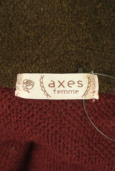 クリックで大画像表示 axes femme(アクシーズファム)の古着「オフタートルバイカラーニットトップス(ニット)」大画像6へ