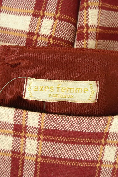 クリックで大画像表示 axes femme(アクシーズファム)の古着「チェック柄ノースリワンピース(ワンピース・チュニック)」大画像6へ