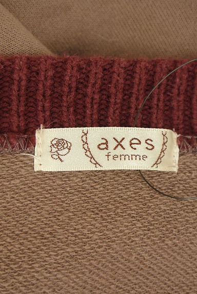クリックで大画像表示 axes femme(アクシーズファム)の古着「レース×ニット×スウェット切替トップス(ニット)」大画像6へ