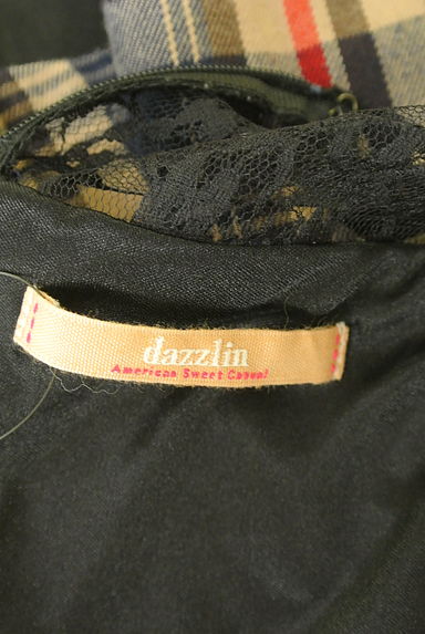 クリックで大画像表示 dazzlin(ダズリン)の古着「レース切替微起毛チェックミニワンピース(ワンピース・チュニック)」大画像6へ