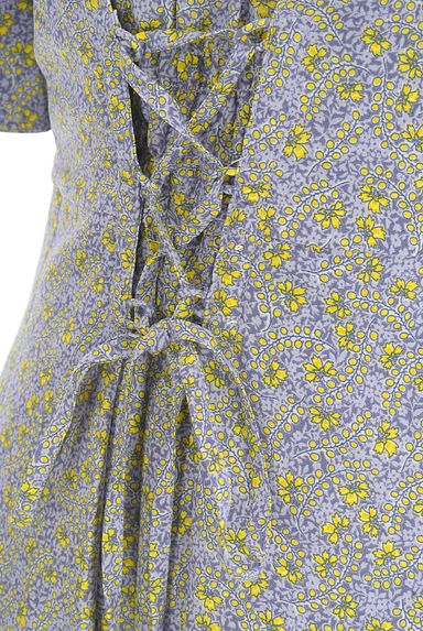 クリックで大画像表示 Snidel(スナイデル)の古着「花柄ロングフレアワンピース(ワンピース・チュニック)」大画像5へ